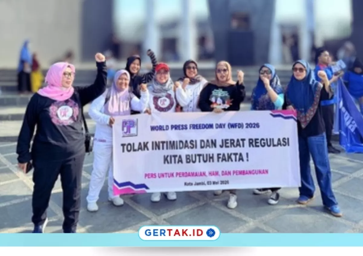 Foto : FJPI Jambi Gelar Orasi Hari Kebebasan Pers Sedunia, Tekankan Perlindungan Jurnalis Perempuan