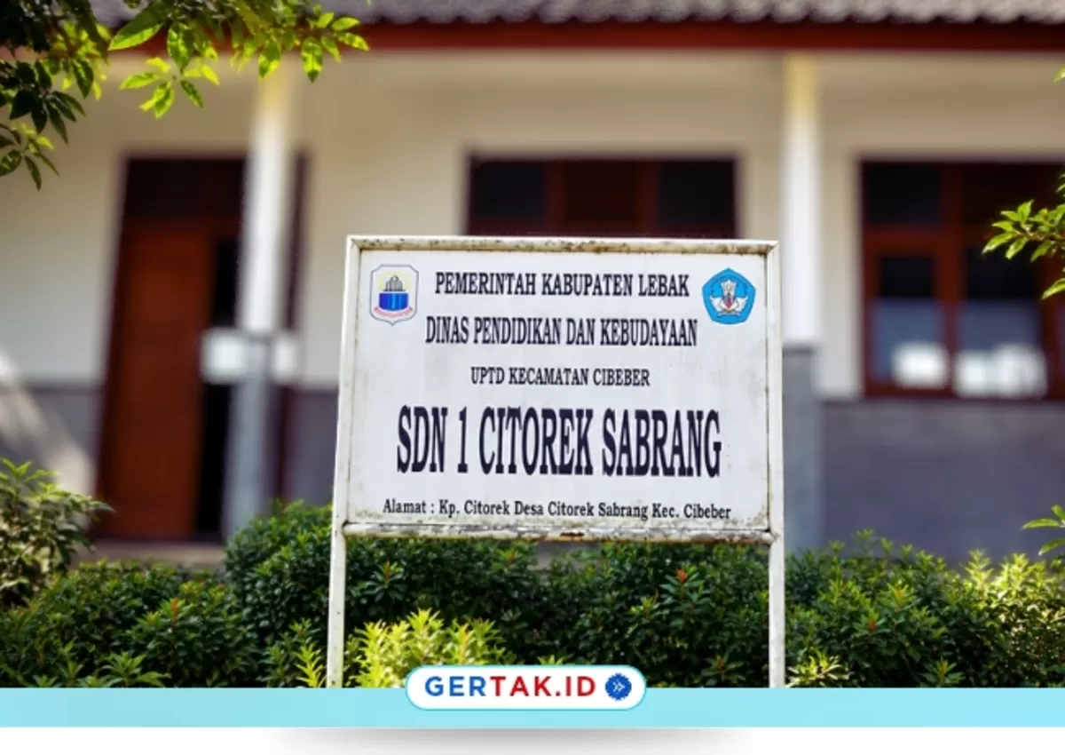 Foto : Papan nama SDN 1 Citorek Sabrang Kecamatan Cibeber./Dok.ist