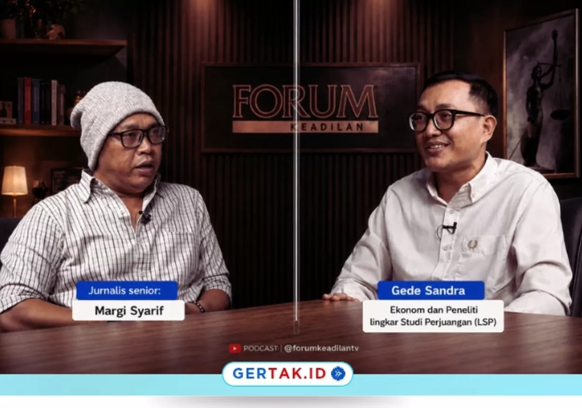 Keterangan Foto: Tangkapan layar perbincangan antara Jurnalis Senior Margi Syarif (kiri) dan Ekonom sekaligus Peneliti Lingkar Studi Perjuangan (LSP) Gede Sandra (kanan) dalam sebuah diskusi podcast. 
