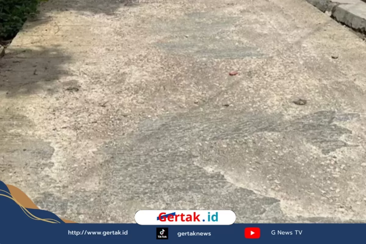 Jalan Rabat Beton Desa Komis Rusak, Dana Desa Tahun 2023 Pagu Rp225Juta Disorot  