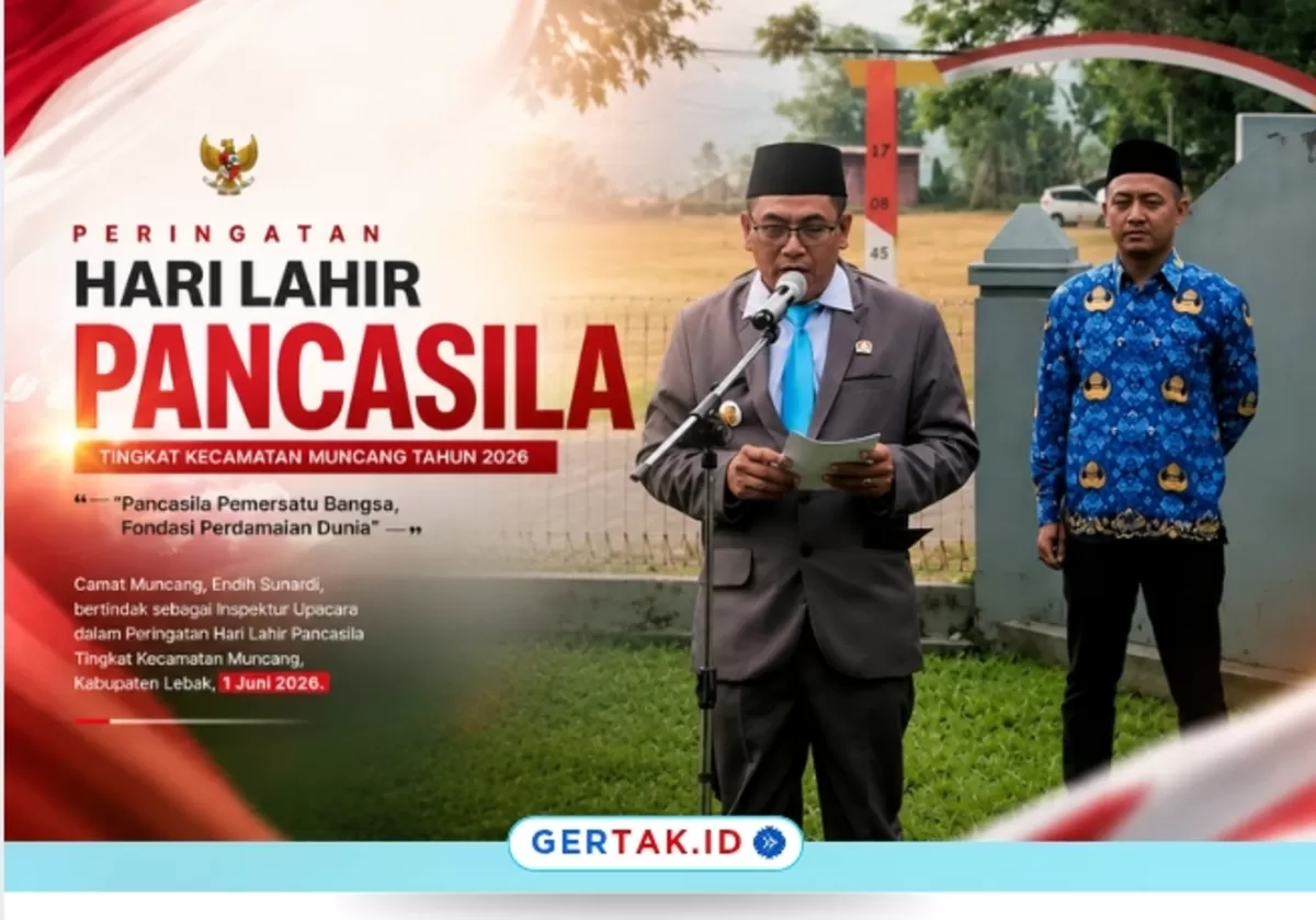 Hari Lahir Pancasila 2026 di Muncang Berlangsung Khidmat, Camat Bacakan Amanat Kepala BPIP./Dok.Gertak.id