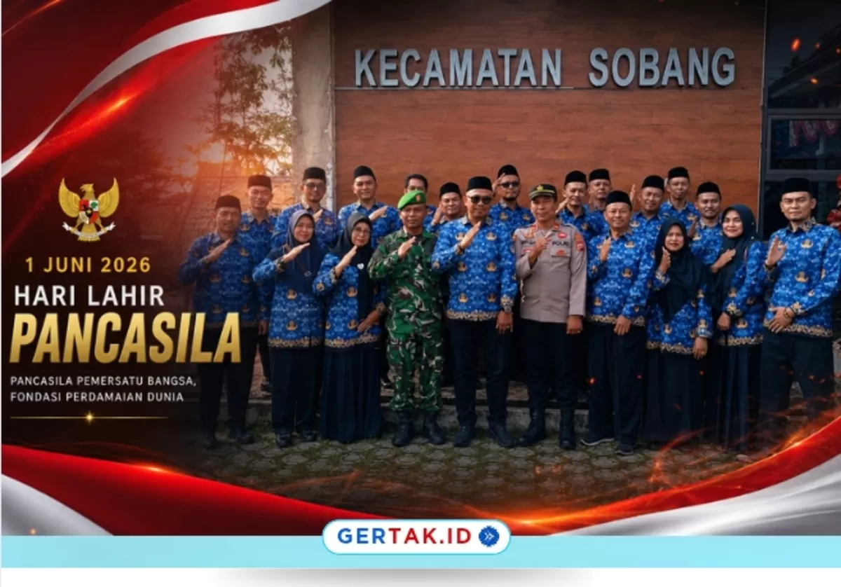 Pimpin Upacara Hari Lahir Pancasila 2026, Sekmat Sobang Berlan Firdaus Ajak Perkuat Nilai Persatuan./Dok.Gertak.id