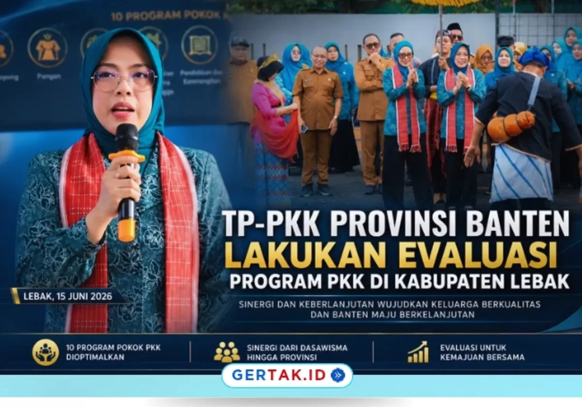 Keterangan Foto: TP-PKK Provinsi Banten saat menghadiri kegiatan Evaluasi dan Penilaian Perkembangan Program PKK Tahun 2026 di Kecamatan Maja, Kabupaten Lebak./Dok.Diskominfo Lebak