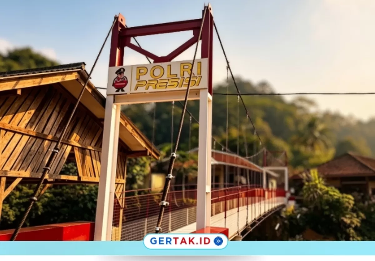 Keterangan Foto: Jembatan Gantung Merah Putih Presisi di Desa Cikarang, Kecamatan Muncang, Kabupaten Lebak./Dok.Pemdes Cikarang