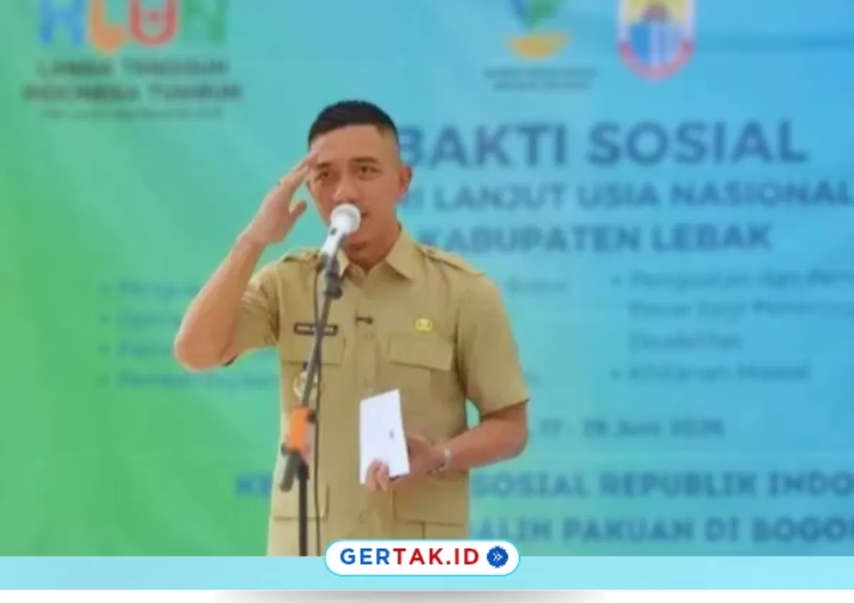Keterangan Foto: Bupati Lebak Moch Hasbi Asyidiki Jayabaya membuka Bakti Sosial Hari Lanjut Usia Nasional (HLUN) 2026 di Kecamatan Cilograng, Kabupaten Lebak, Kamis (18/6/2026)./Dok.IG@protokollebak