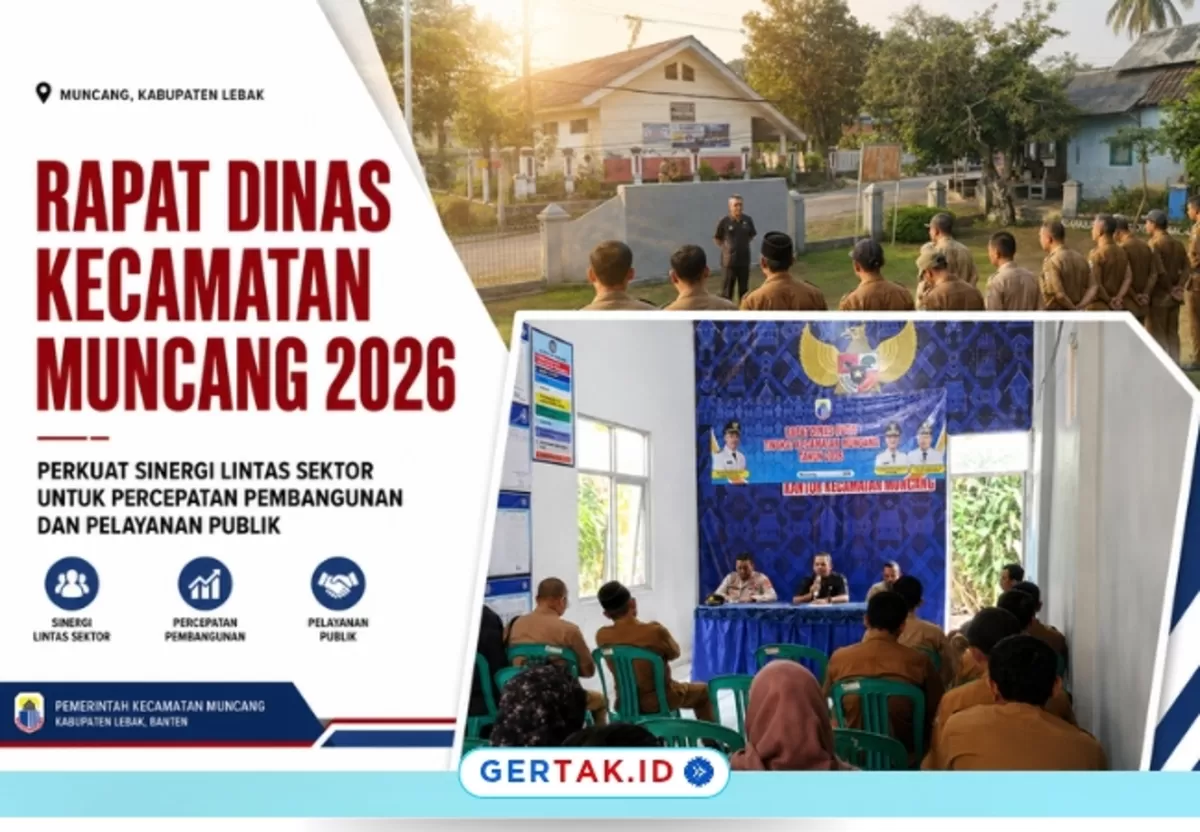 Keterangan Foto : Moment Apel Pagi dan Rapat Dinas Kecamatan Muncang Jadi Momentum Penguatan Kolaborasi Pembangunan./Dok.Gertak.id