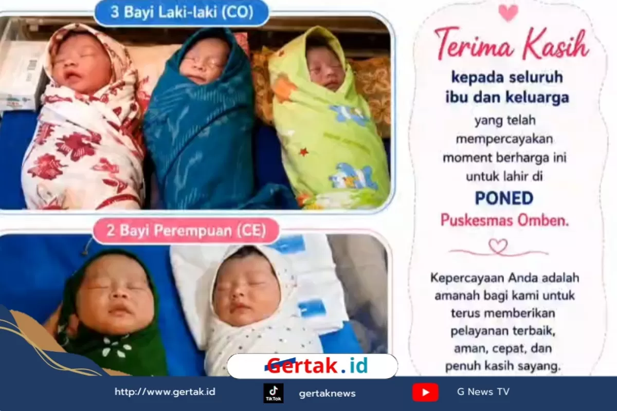 Lima bayi dengan kelahiran Cantik (26/06/26) di Puskesmas Omben Sampang Madura 