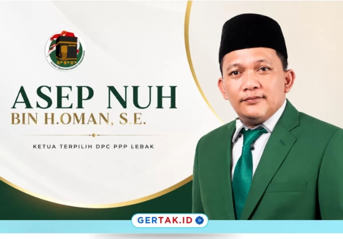 Keterangan Foto: Asep Nuh Bin H. Oman Ketua terpilih Dewan Pimpinan Cabang (DPC) Partai Persatuan Pembangunan (PPP) Kabupaten Lebak./Dok.Gertak.id/Atippudin