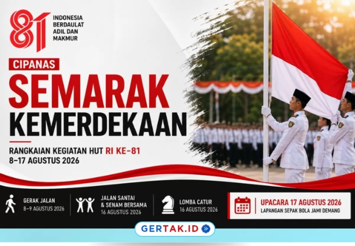 Keterangan Gambar: Ilustrasi visual rangkaian kegiatan Semarak Kemerdekaan dalam rangka HUT Ke-81 Republik Indonesia yang diselenggarakan PHBN Kecamatan Cipanas, Kabupaten Lebak. (Ilustrasi AI)