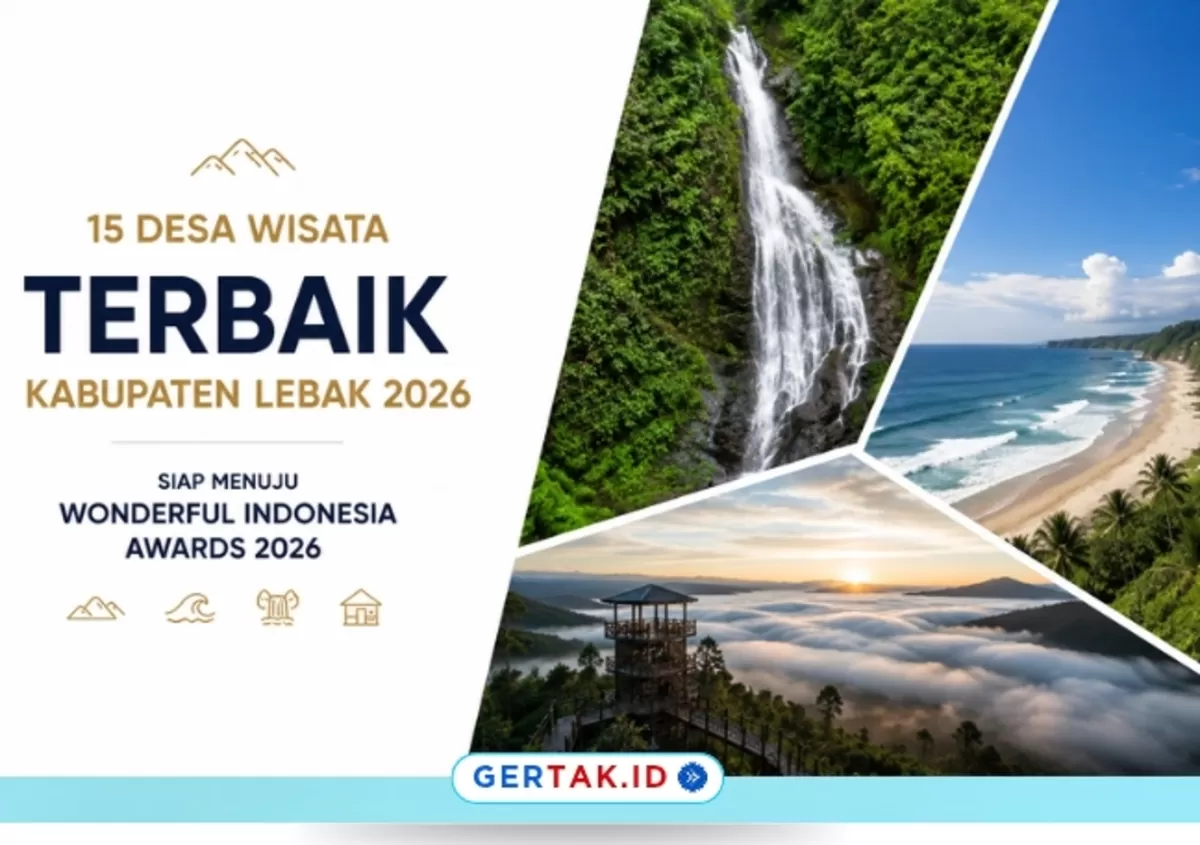 Keterangan Foto: Ilustrasi Gambar sejumlah destinasi wisata unggulan Kabupaten Lebak yang mendukung pengembangan desa wisata berdaya saing nasional./Dok.Gertak.id
