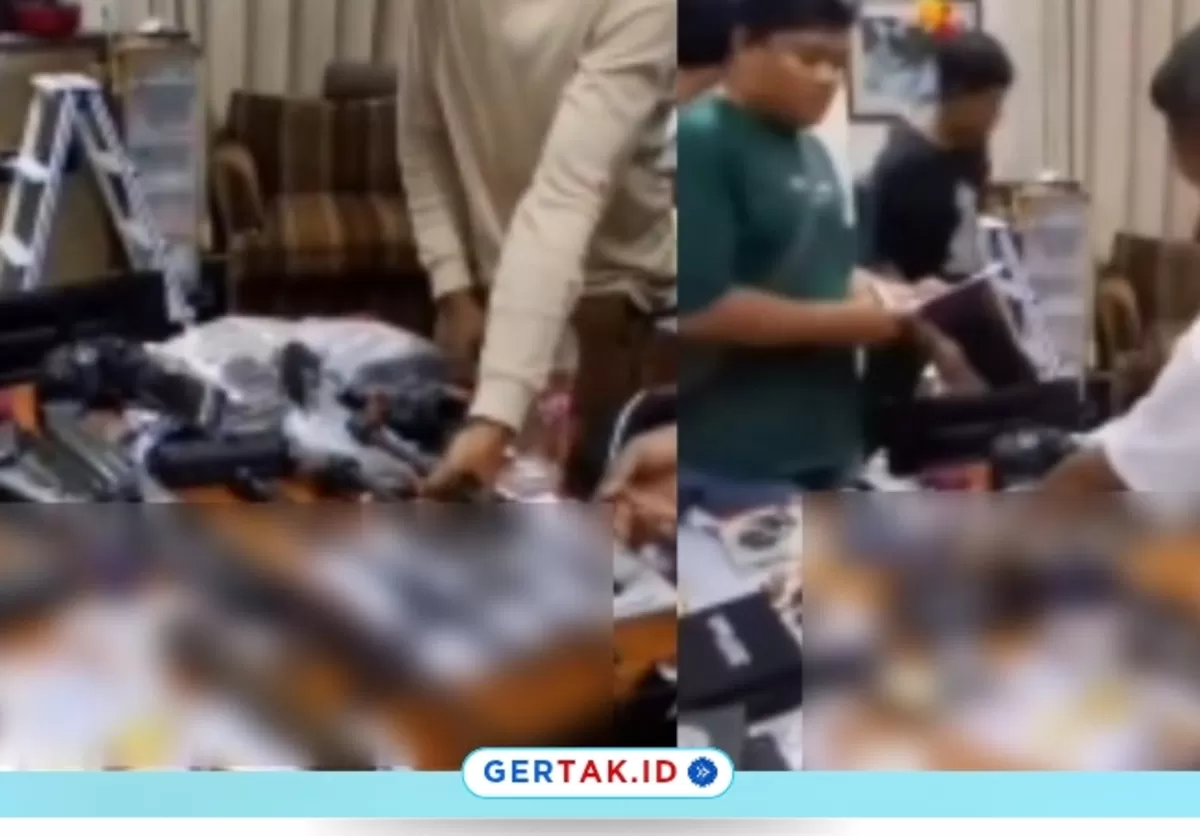 Menyoroti fakta di balik temuan ratusan senpi hingga alat amunisi pada lingkungan sekolah swasta di Pondok Pinang, Jakarta Selatan. (Instagram.com/@medankinian)