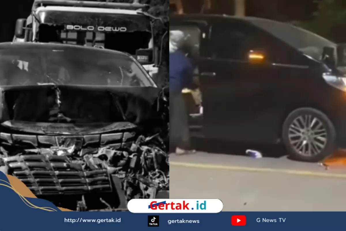 Detik-detik Alphard Kiai Anwar Zahid Dihantam Truk, Mobil Ringsek  