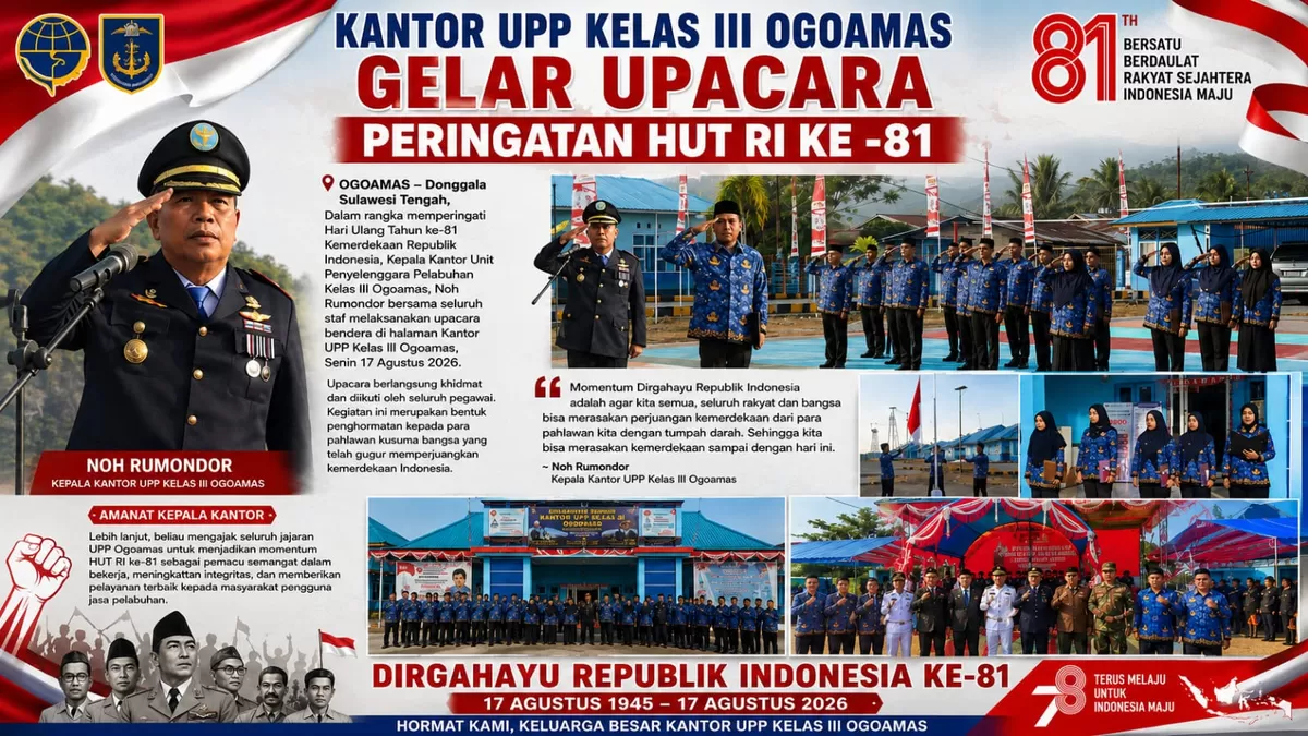 Upacara HUT RI ke-81, UPP Ogoamas Tekankan Semangat dan Pelayanan./Dok.Gertak.id