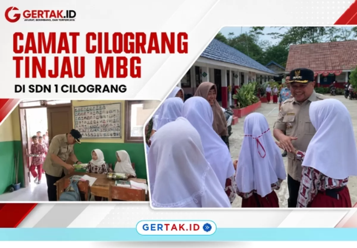 Program MBG di Cilograng Ditinjau Langsung, Camat Periksa Menu dan Ompreng./Dok.Gertak.id