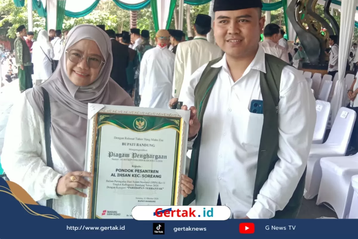 Ponpes Al-Ihsan Soreang Raih Penghargaan Partisipan Terbanyak Hari Santri 2026