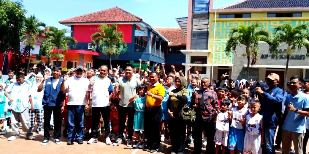 Lapangan basket SMPN 2 Garut (Doega) saat dimulainya ajang bergengsi Doega Challenge Season 4.