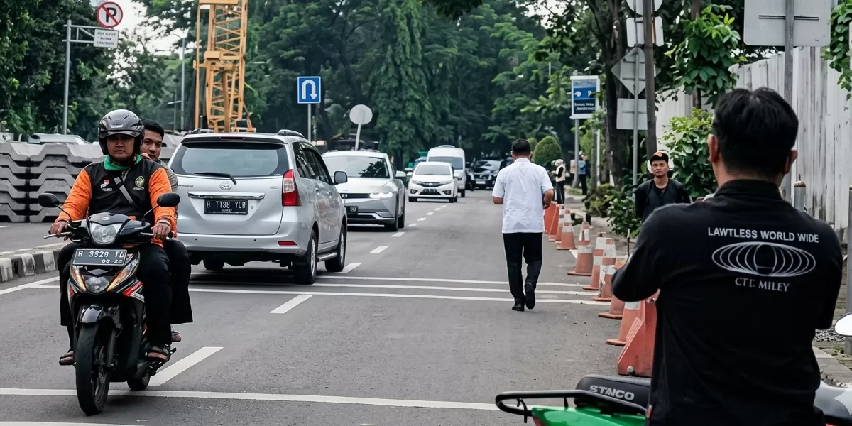 Ahmad Dedi berlari ke luar Gedung Merah Putih KPK, Kuningan, Jakarta Selatan, usai menjalani pemeriksaan sebagai saksi terkait kasus suap importasi barang yang dilakukan pada Jumat 8 Mei 2026 sore. (Foto Istimewa)