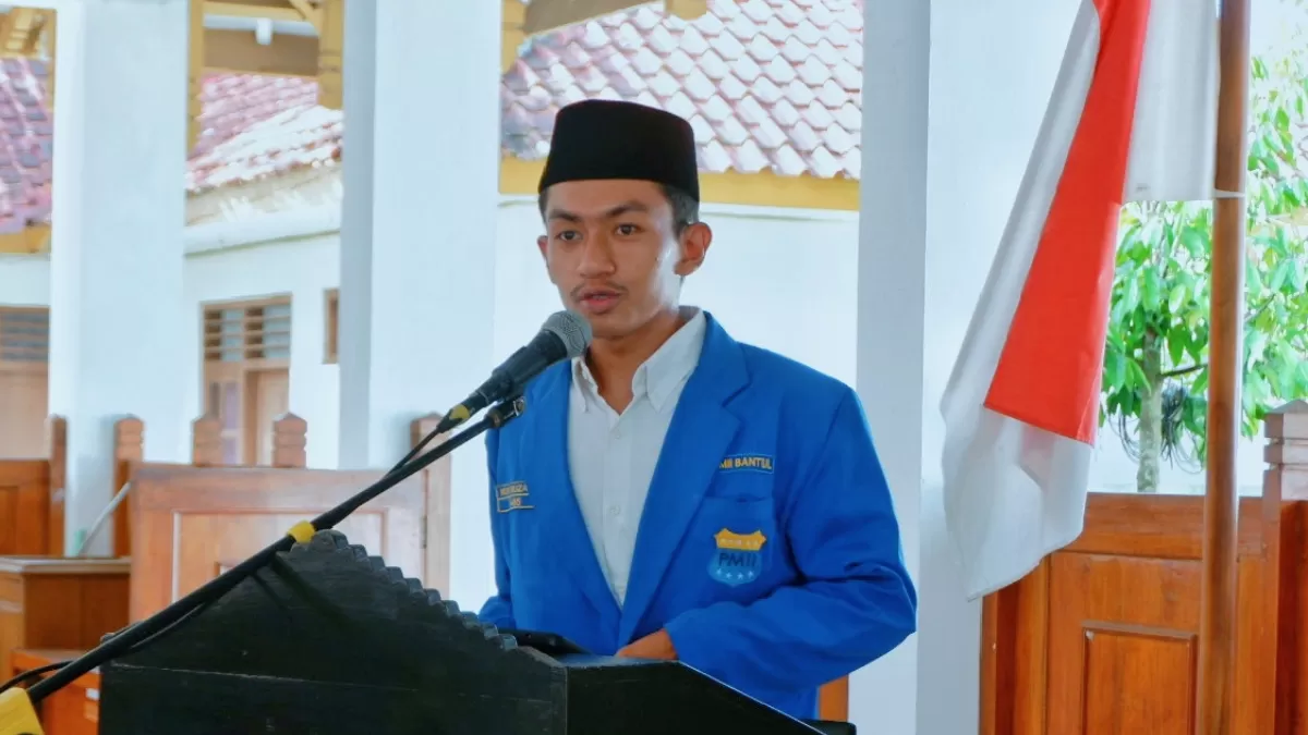 Yudi resmi dilantik sebagai Ketua PC PMII Bantul dan berkomitmen mendorong pembentukan PKC PMII DIY guna memperkuat sistem kaderisasi dan sinergi pembangunan daerah. (Foto: CBG)