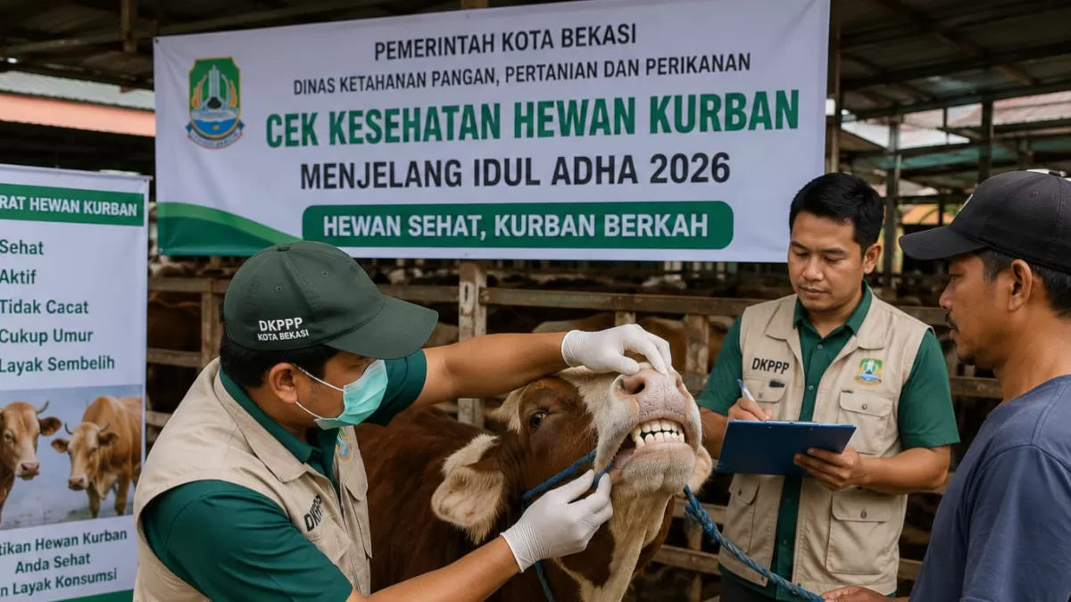 DKPPP Kota Bekasi memperketat pengawasan kesehatan hewan kurban di 12 kecamatan jelang Iduladha 2026. (Ilustrasi)