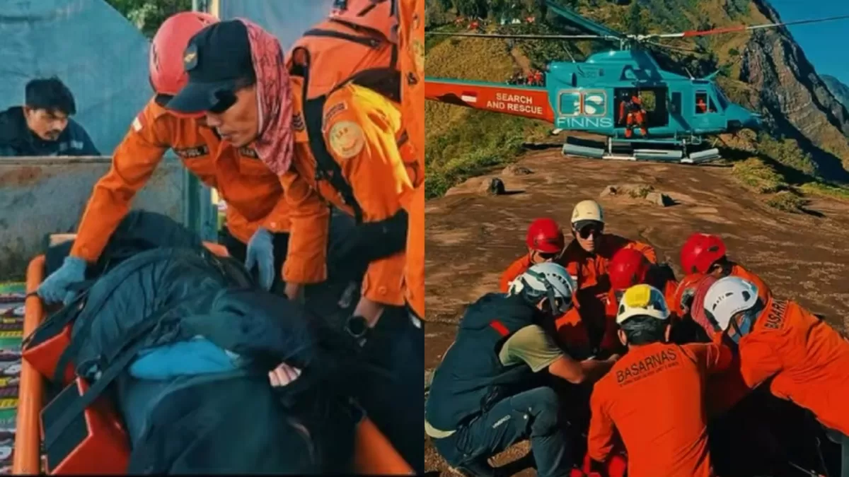 Basarnas saat melakukan evakuasi 