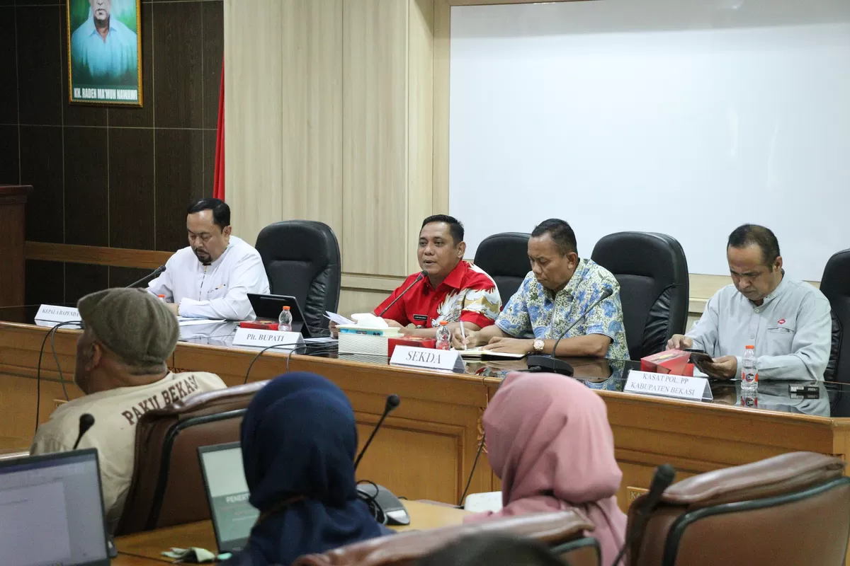 Pemerintah Kabupaten Bekasi menggelar rapat persiapan penertiban pajak air tanah dalam rangka sinergitas optimalisasi PAD