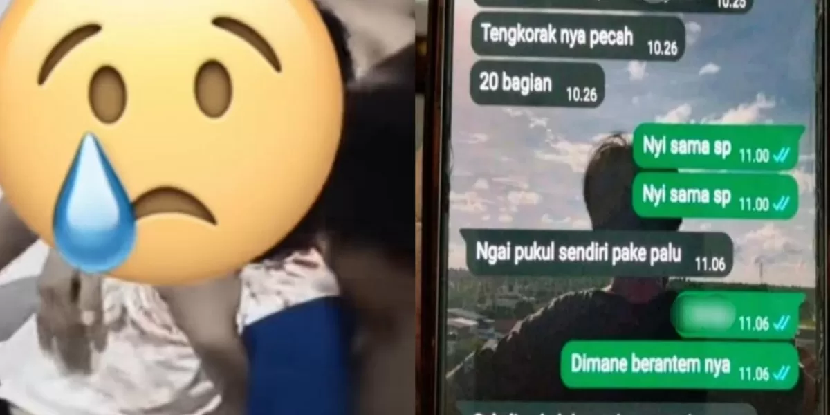 Viral kasus pemukulan anak SMP di Singkawang oleh temannya sendiri menggunakan palu. (Threads/ftmh_azzhr)