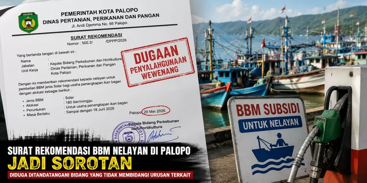 Ilustrasi surat rekomendasi BBM nelayan di Palopo yang menjadi sorotan usai muncul dugaan kewenangan penandatangan dipertanyakan.