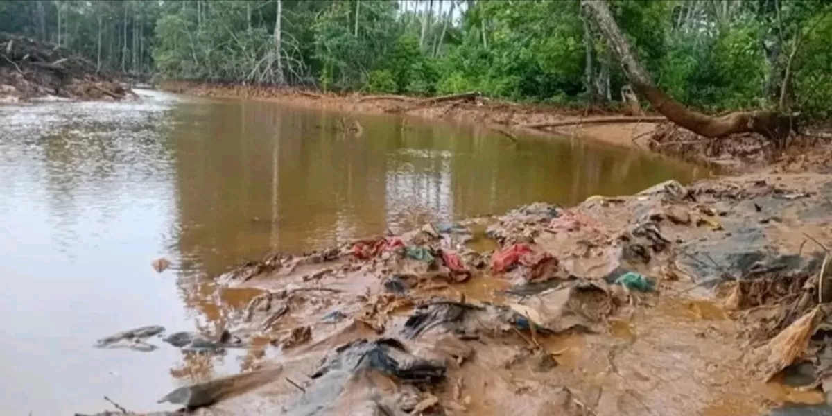 Dugaan pencemaran lingkungan oleh PT Feni Halmahera Timur di Teluk Buli. Foto: Salawaku Institut