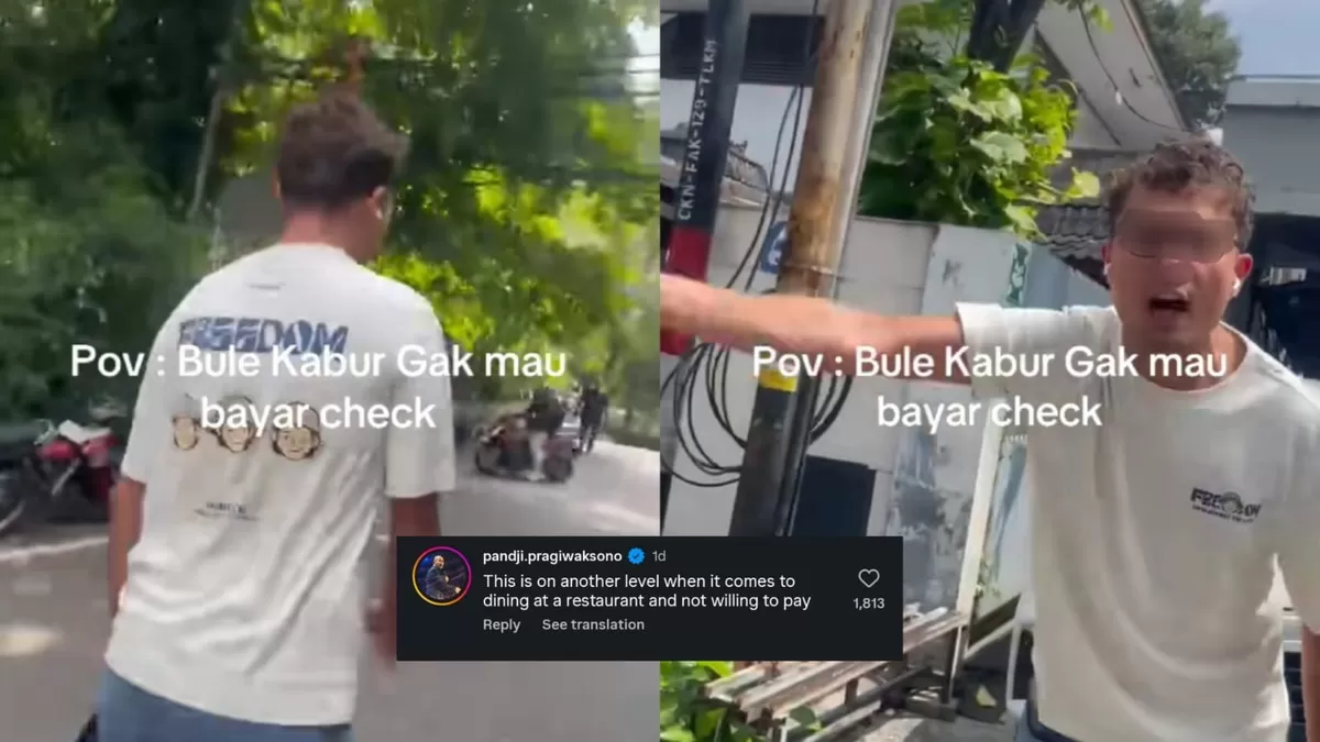 Viral bule marah-marah menolak untuk bayar makanan di Jakarta. (TikTok/bbbbbbbbble)