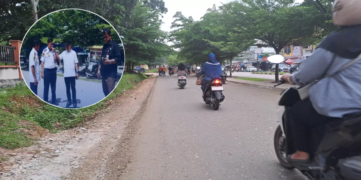 Jalan Pasar modern Teluk Kuantan  (Candra Winata)