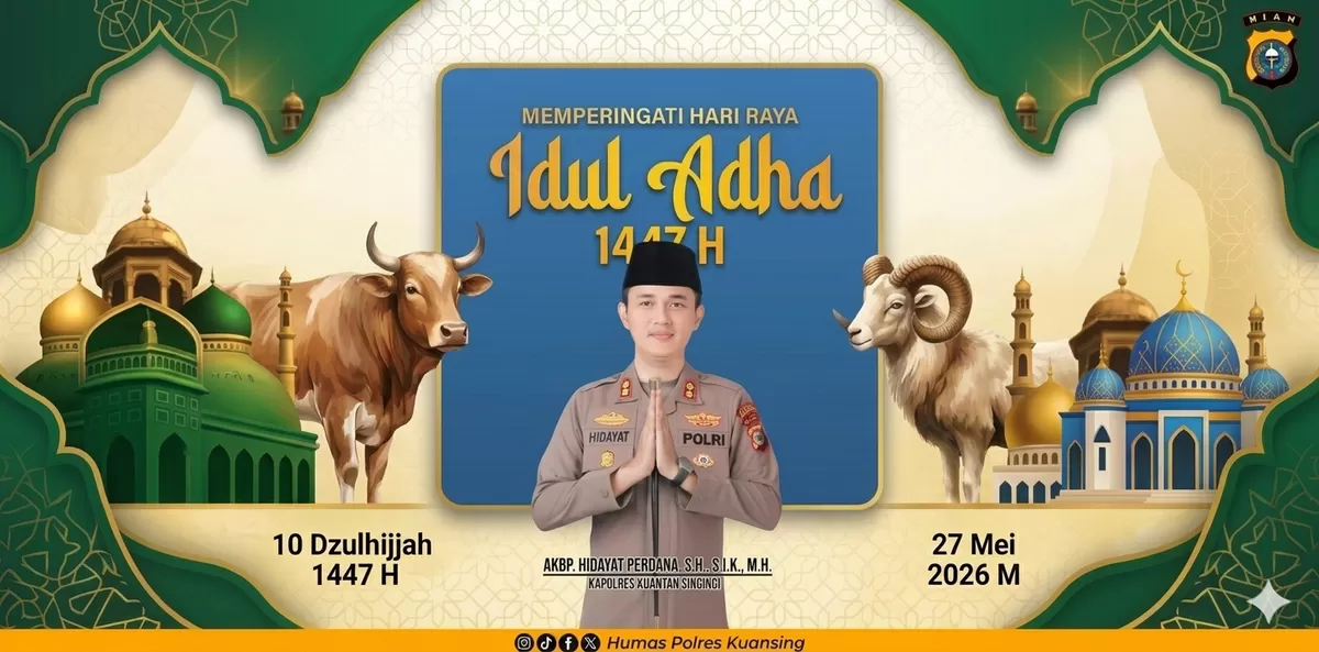 Kapolres Kuansing, AKBP Hidayat Perdana, S.H., S.I.K., M.H.,  (Candra Winata/AI)