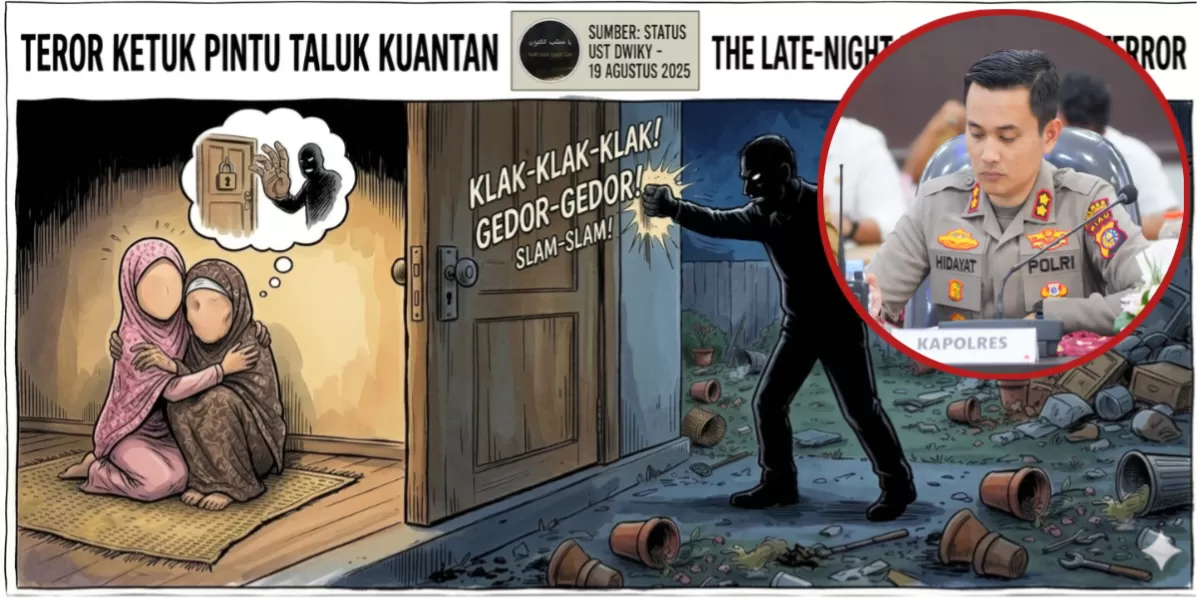 Ilustrasi Kejadian (AI) dan Fhoto Polres Kuansing AKBP Hidayat Perdana S.H.S.I.K M.H (iNews86.Com)