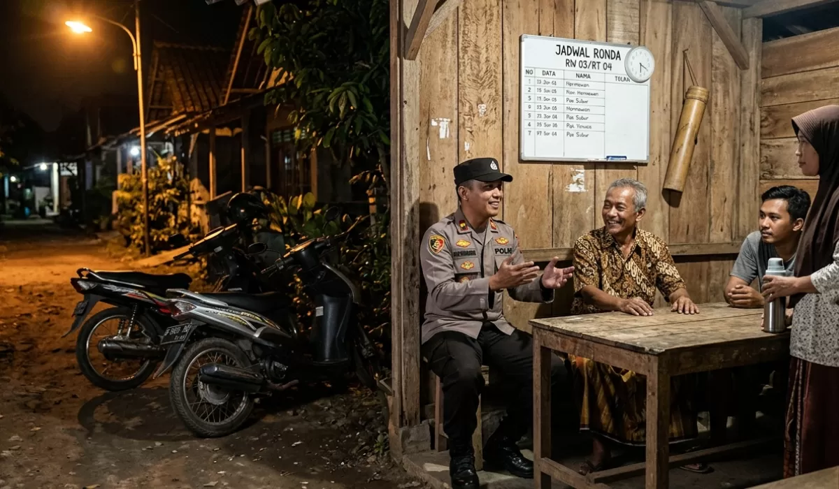 Polisi mengajak masyarakat meningkatkan kewaspadaan melalui kegiatan ronda malam.