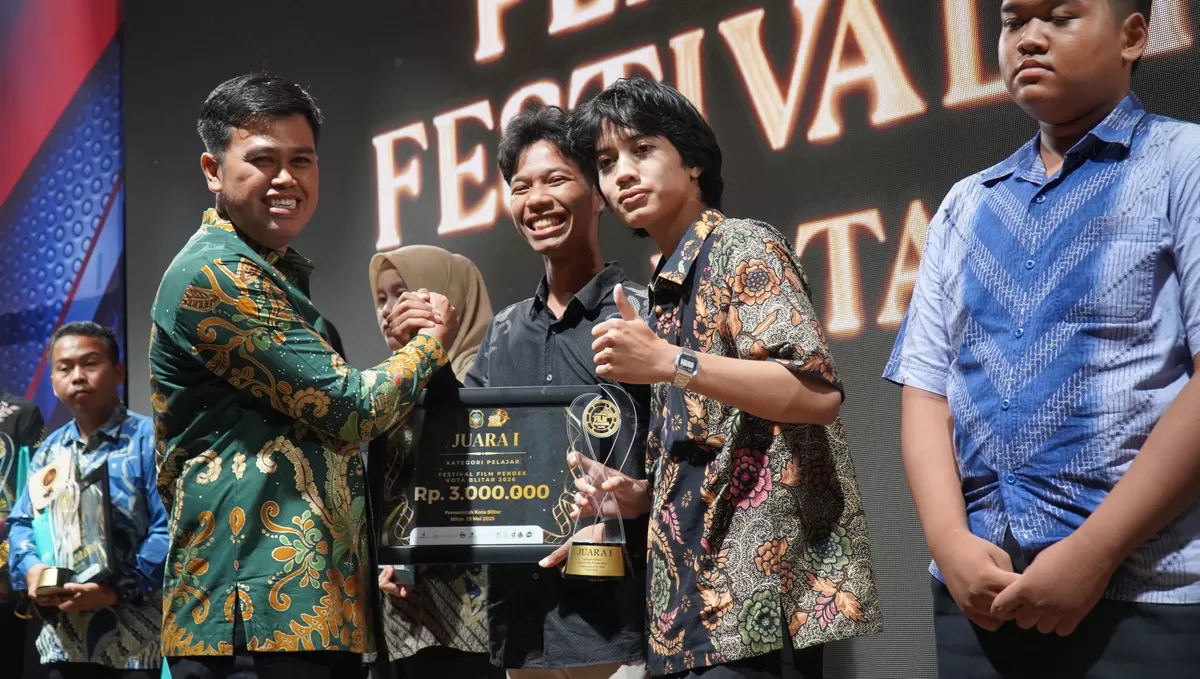 Acara penganugerahan festival film pendek Kota Blitar pertama kali. (GPM)