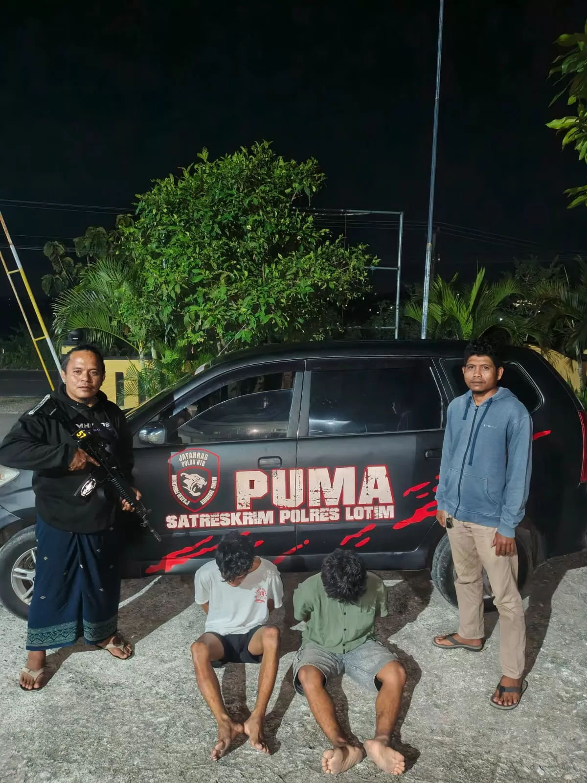 Dua begal di bekuk polisi di Keruak Lombok Timur (GPM)