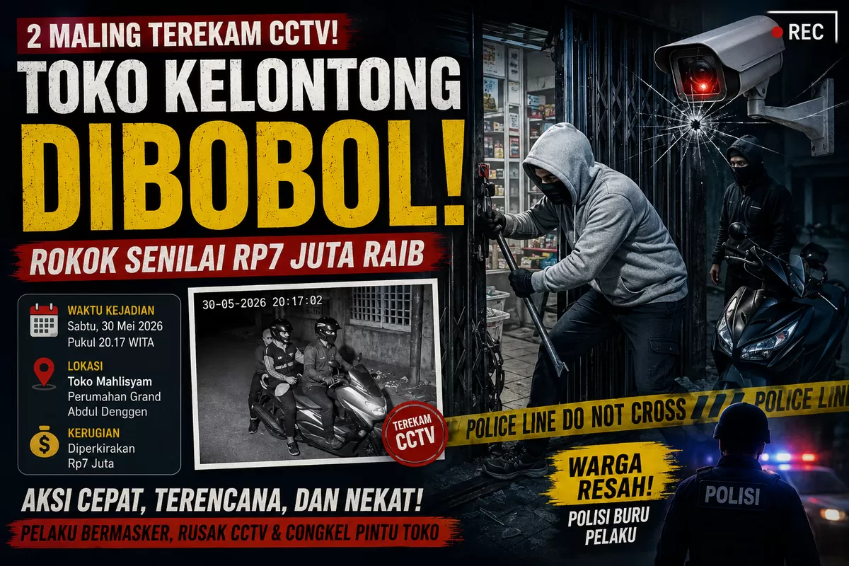 Infografis Meling Membobol toko (Pesanrakyat.id)