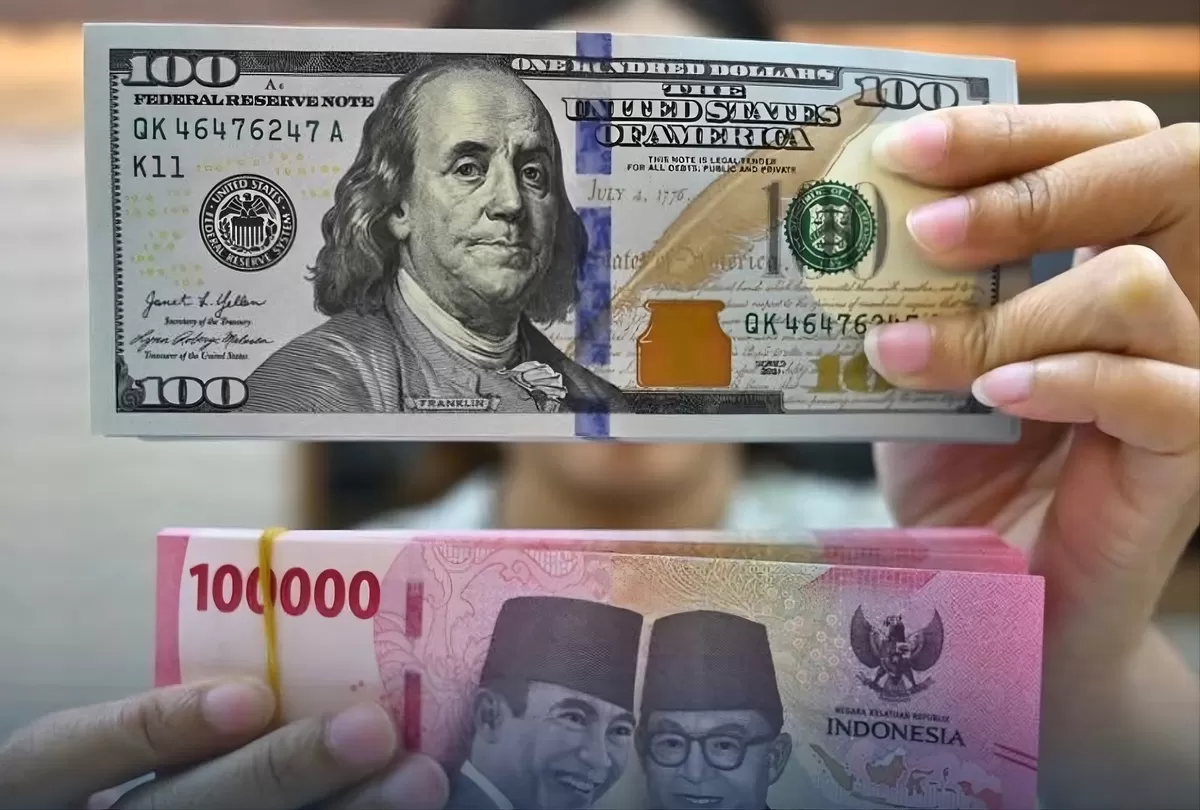 Ilustrasi Dolar AS-Rupiah.