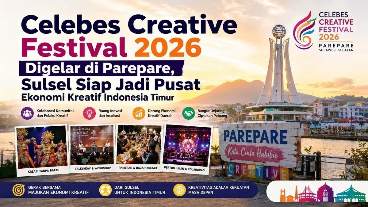Celebes Creative Festival 2026 Digelar di Parepare, Sulsel Siap Jadi Pusat Ekonomi Kreatif Indonesia Timur