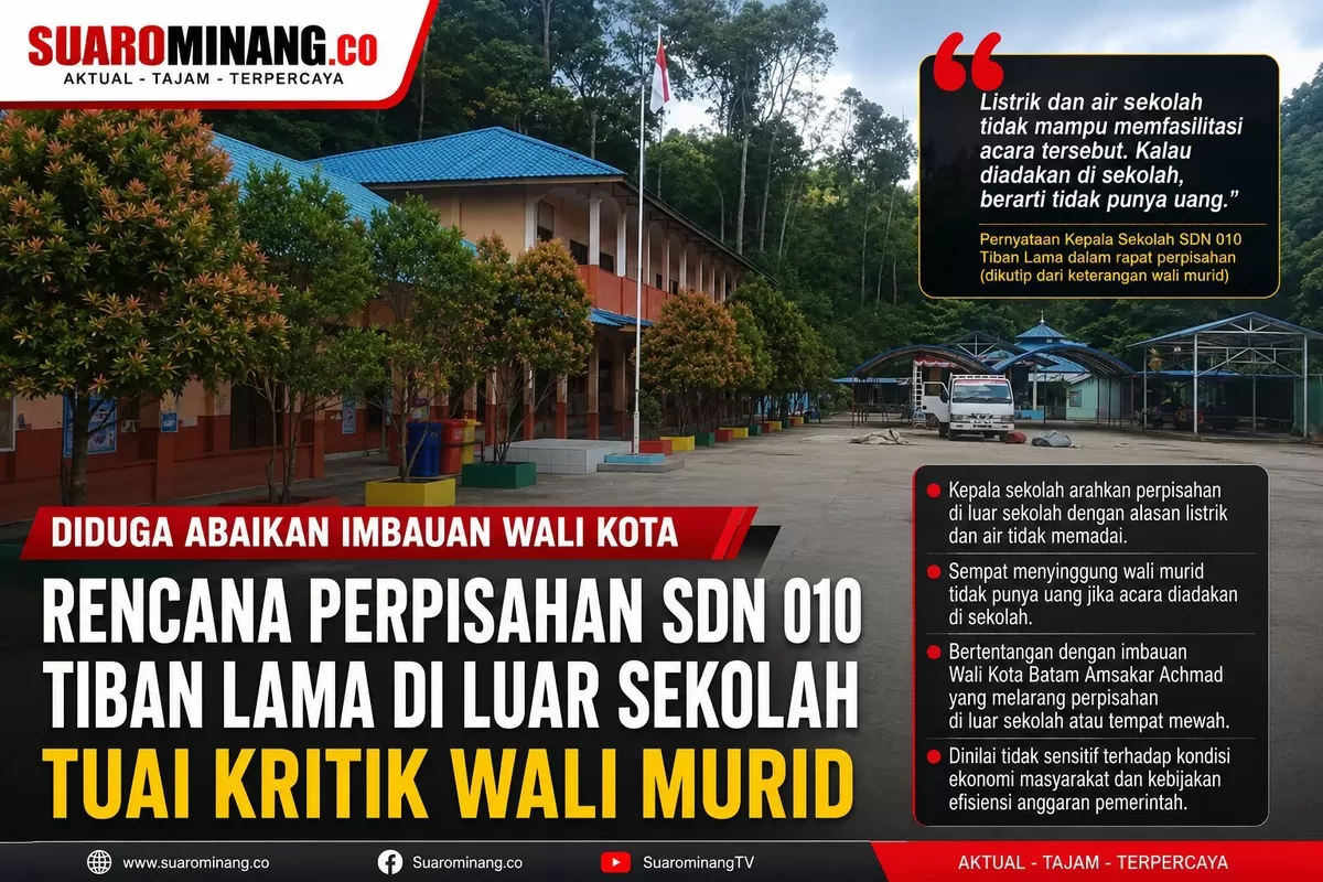 Perpisahan seharusnya menjadi momen sederhana dan penuh makna bagi siswa. Namun, rencana perpisahan SDN 010 Tiban Lama yang diarahkan di luar sekolah menuai kritik dari sejumlah wali murid. Kebijakan 