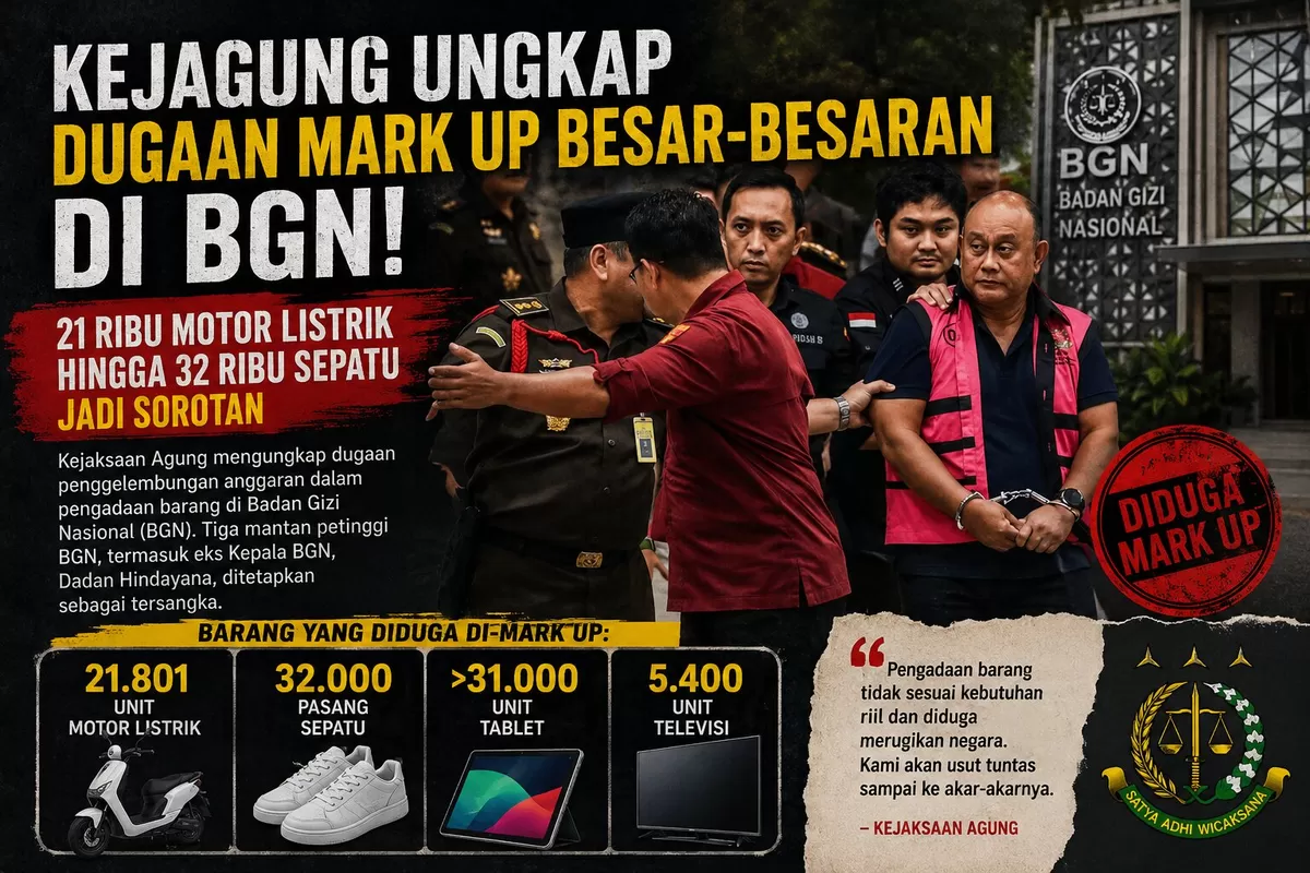 Tersangka Kasus Dugaan Korupsi Pengadaan di Badan Gizi Nasional ( BGN ) saat di Giring Kejaksaan Agung Usai Menjalani Pemeriksaan di Jakarta Poto : detik.com