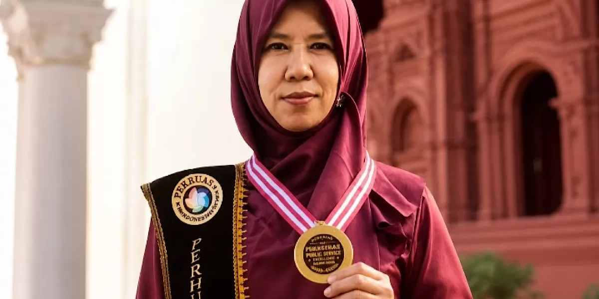 Dinar Puspita Ayu Pengurus IGI Daerah Aceh Timur menerima penghargaan peluncuran buku etnik nusantara dan penulis buku etnik terbanyak tingkat ASEAN tahun 2026.