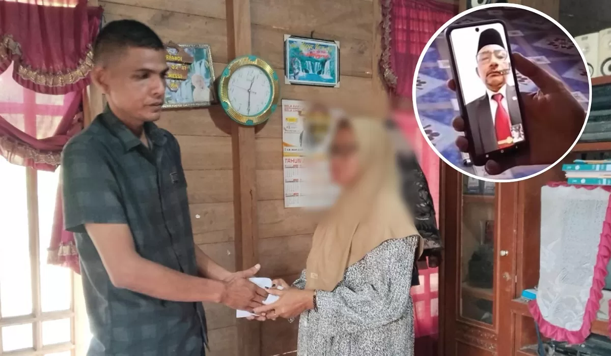 Dalam kunjungan itu, Rahmad menyerahkan bantuan sebesar Rp2.000.000 (dua juta rupiah) kepada korban IF melalui keluarganya.
