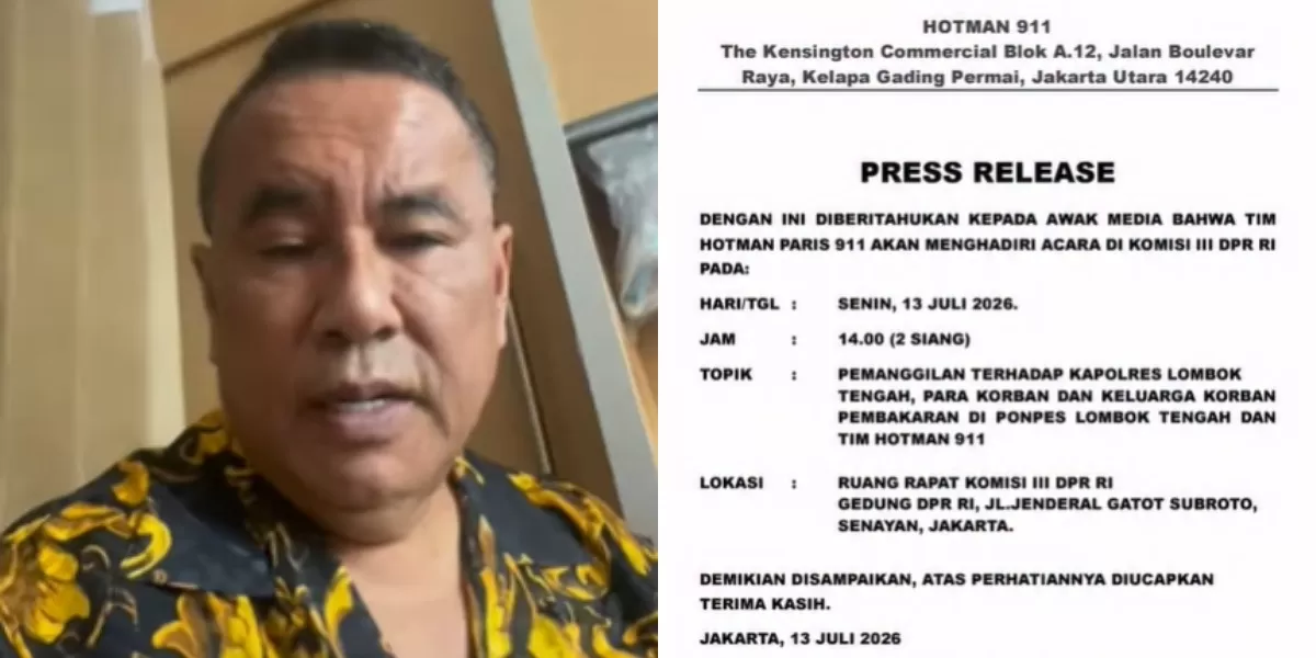 Menyoroti kasus dugaan pembakaran Santri di Lombok, Nusa Tenggara Barat (NTB) yang kini menuai sorotan pengacara, Hotman Paris. (Instagram.com/@hotmanparisofficial)
