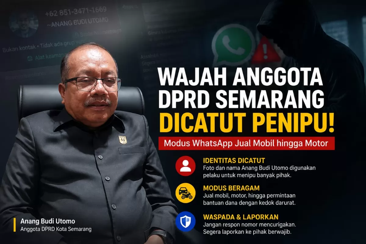Anggota Komis D DPRD Kota Semarang, Anang Budi Utomo mengaku resah kepada pelaku scamming yang menggunakan foto dirinya. (kabarsatu.id/ wahyu hamijaya)