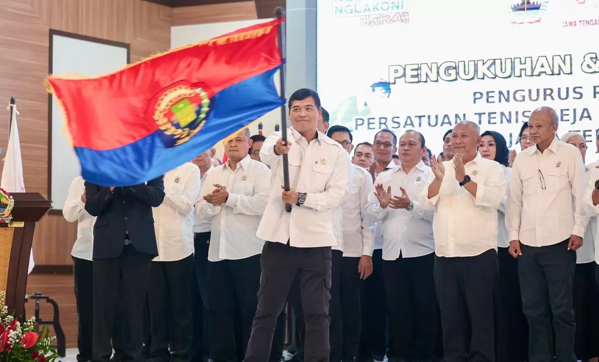 Prosesi pelantikan pengurus PTMSI Jateng di wisma Perdamaian Kota Semarang 