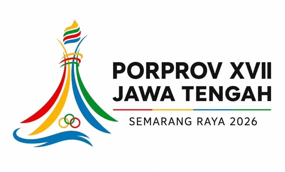 Logo dan Maskot PORPROV Jawa Tengah XVII/2026 Semarang Raya (KabarSatu.id/ W.H)