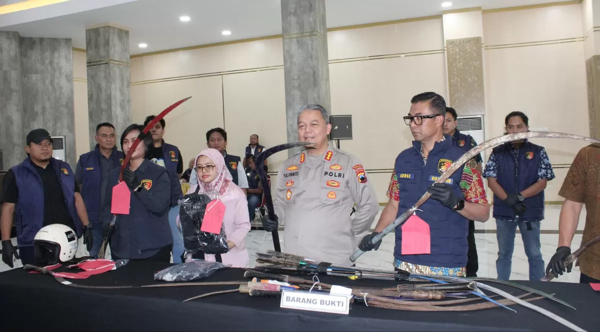 Konferensi pers ungkap kasus tawuran remaja di Semarang  (Kabarsatu.id / Humas Polda Jateng )