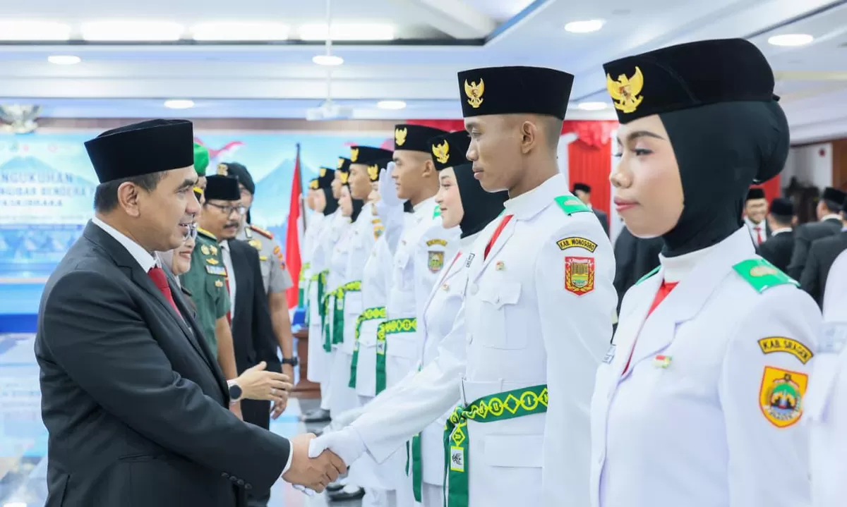 45 Paskibraka Jawa Tengah 2026 resmi dikukuhkan. (Kabarsatu.id / Foto: Humas Jateng )