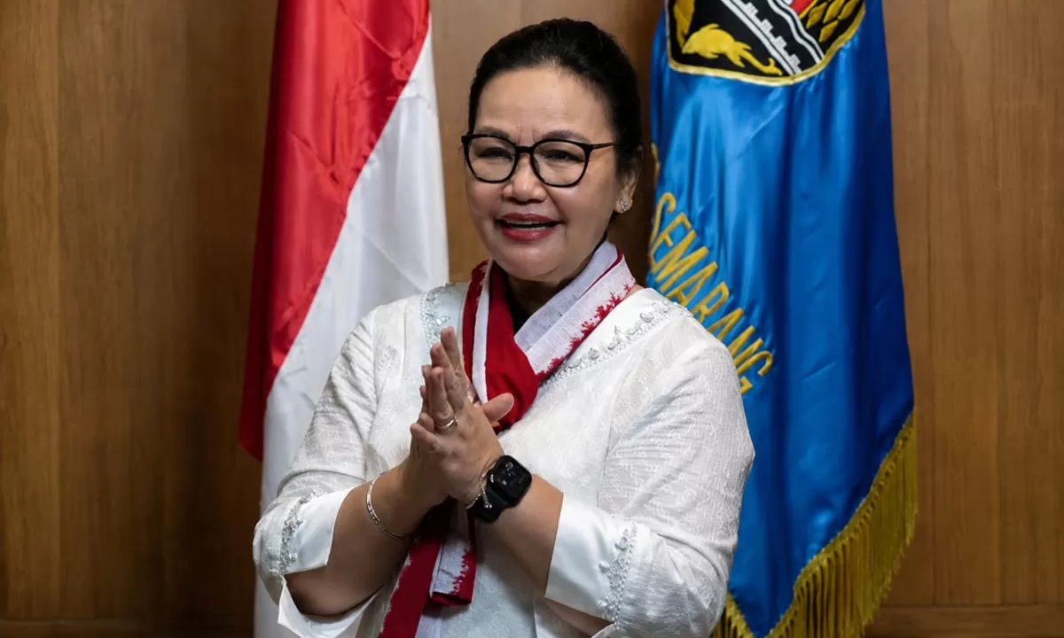 Wali Kota Semarang, Agustina Wilujeng menyampaikan informasi terkait program tiket Semarang Zoo Rp10 ribu. (KabarSatu.id/ foto: tim kontributor)