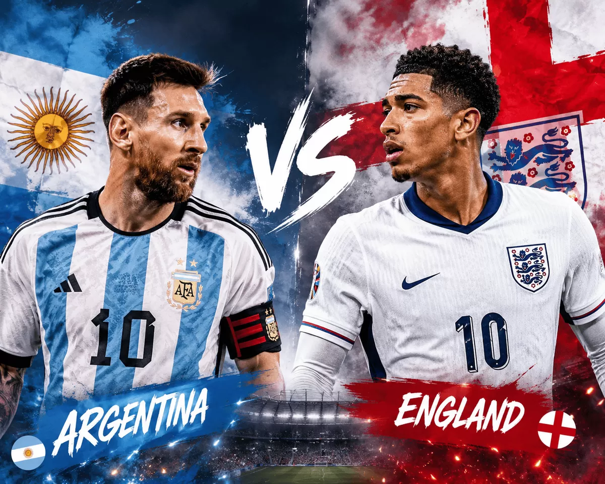 Laga Semifinal Piala Dunia Argentina vs Inggris akan digelar di Stadion Atlanta, Amerika Serikat, Kamis 16 Juli 2026, Pukul 02.00 WIB. (Urgenz.id)